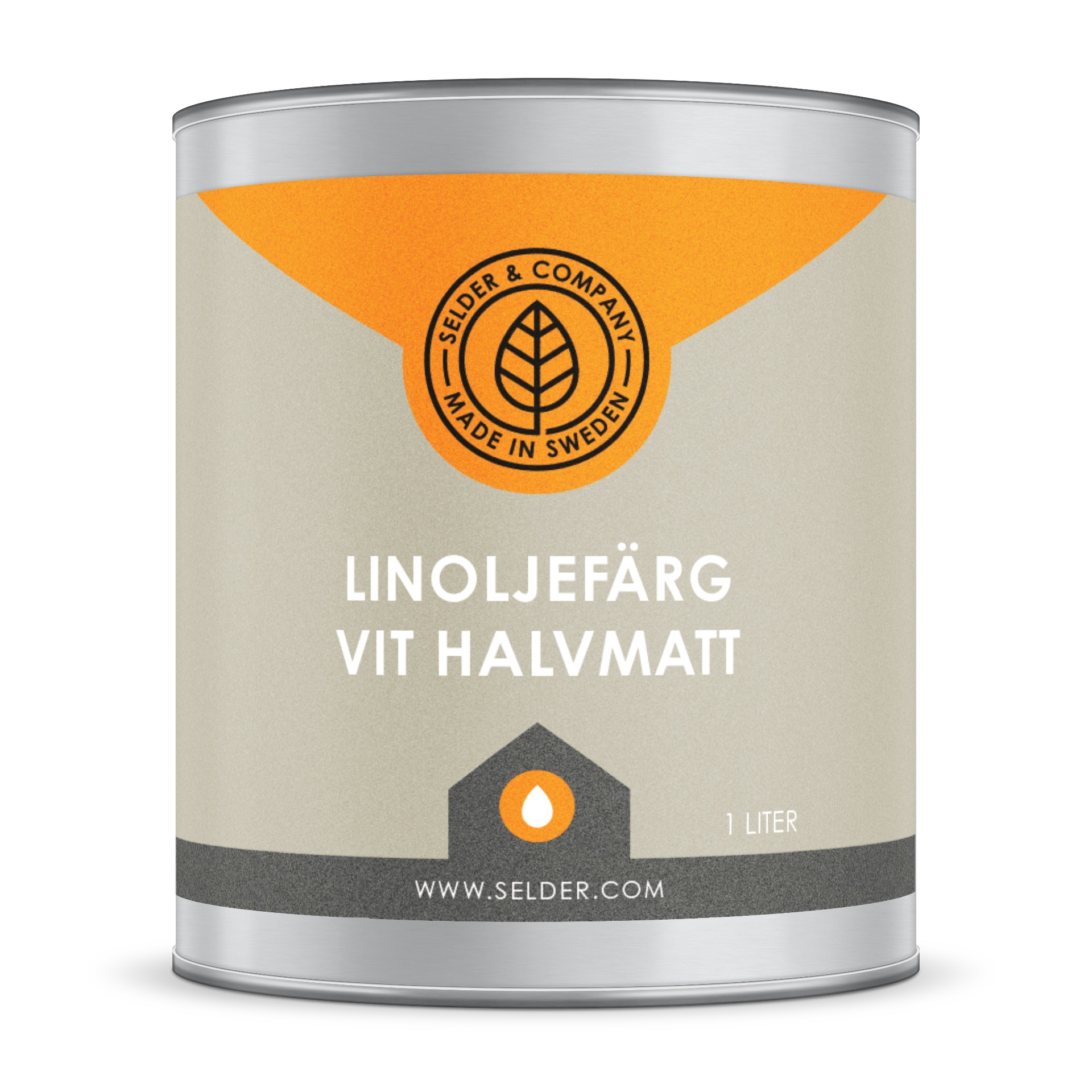 Linoljefärg vit halvmatt